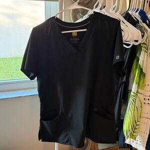 Wonderwink Black Scrub Top